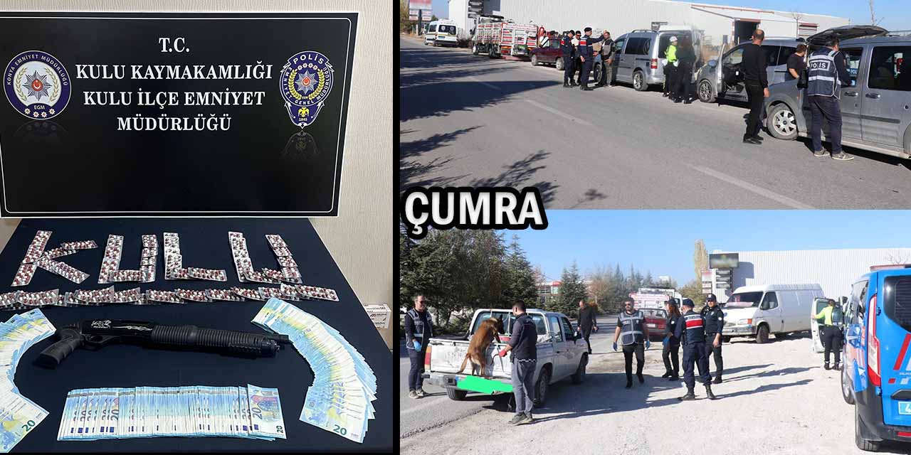 Konya Polisinden Kulu ve Çumra’da Uyuşturucu Operasyonları