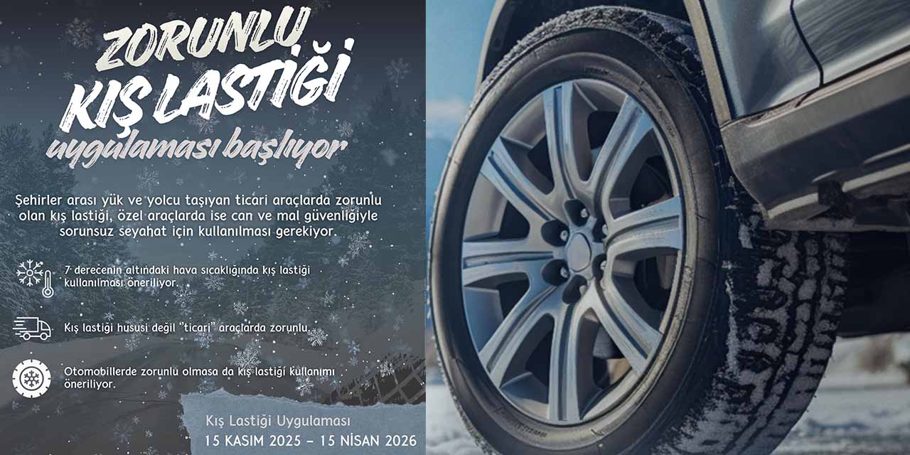 Kış Lastiği Kullanımı Zorunluğu Bugünden İtibaren Başladı!