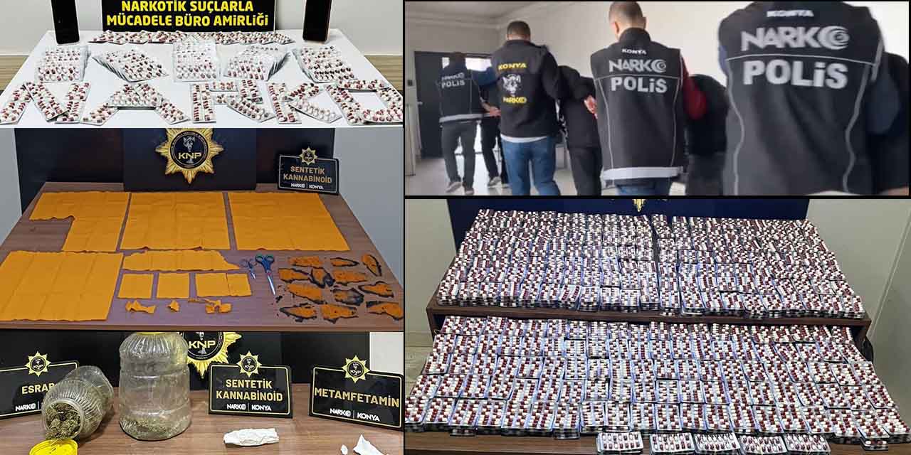 Konya Polisinden Son 15 Günde 42 Uyuşturucu Operasyonu: 118 Gözaltı