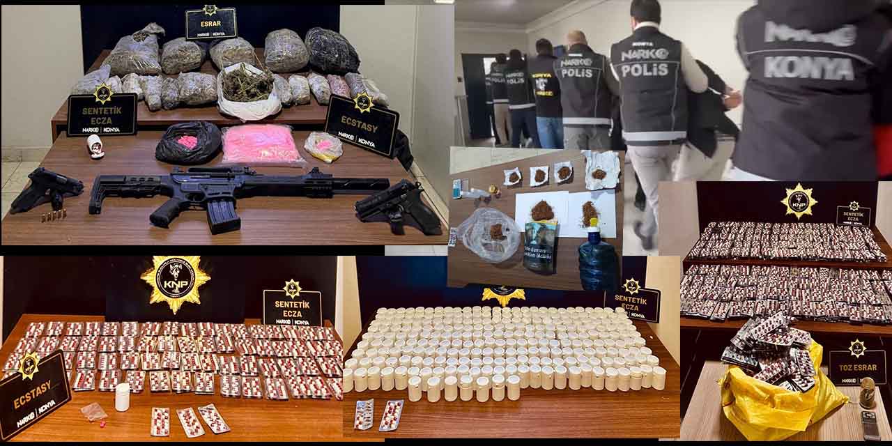 Konya Polisinden 20 Günde 97 Ayrı Uyuşturucu Operasyonu: 110 Tutuklama