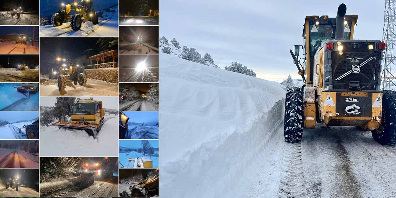 Konya Büyükşehir 31 İlçede 1.885 Personelle Kar Mesaisinde