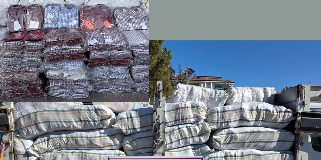 Konya’da Piyasa Değeri 4 Milyon 151 Bin Liralık Faturasız Gömlekler Ele Geçirildi