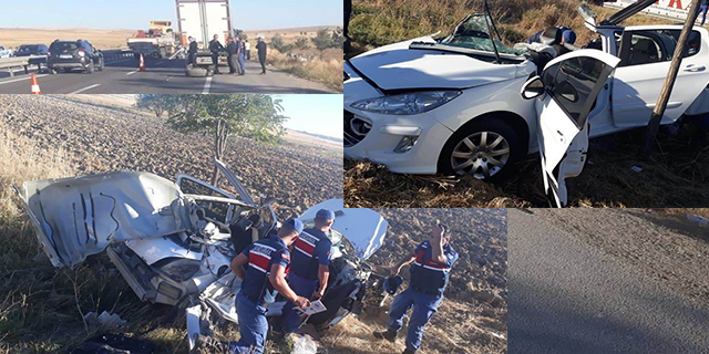 Tıra arkadan çarpan otomobil hurdaya döndü: 2 yaralı