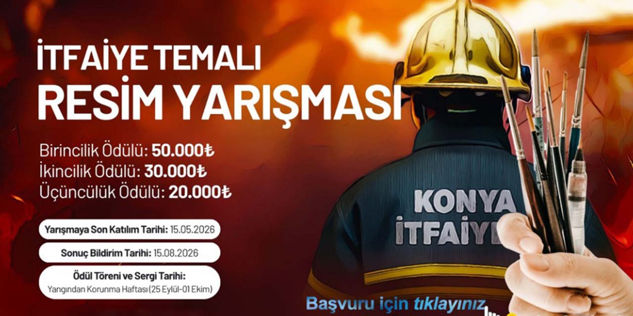 Konya İtfaiyesinden Ödüllü Resim Yarışması