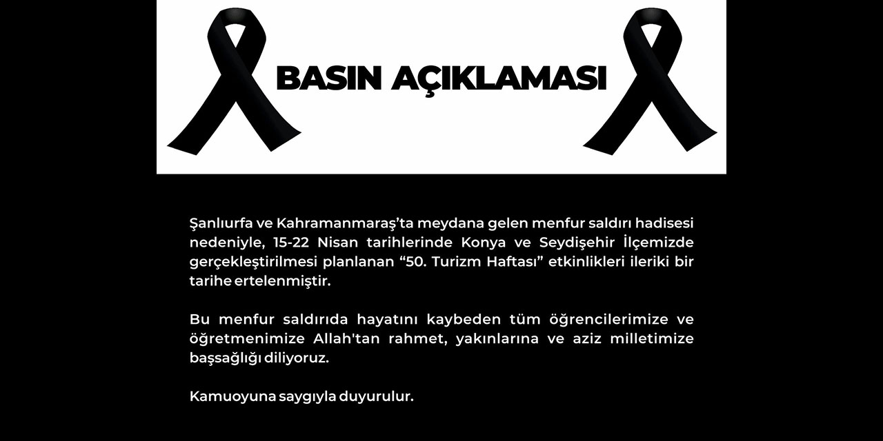 Turizm Haftası Etkinlikleri Ertelendi