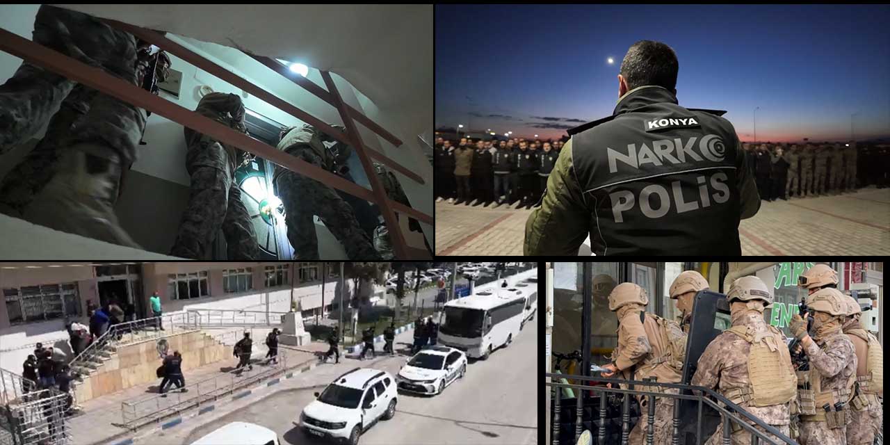 Konya’da Zehir Tacirlerine Şafak Operasyonu: 55 Gözaltı