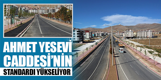 Ahmet Yesevi Caddesi'nde çalışmalarda sona gelindi