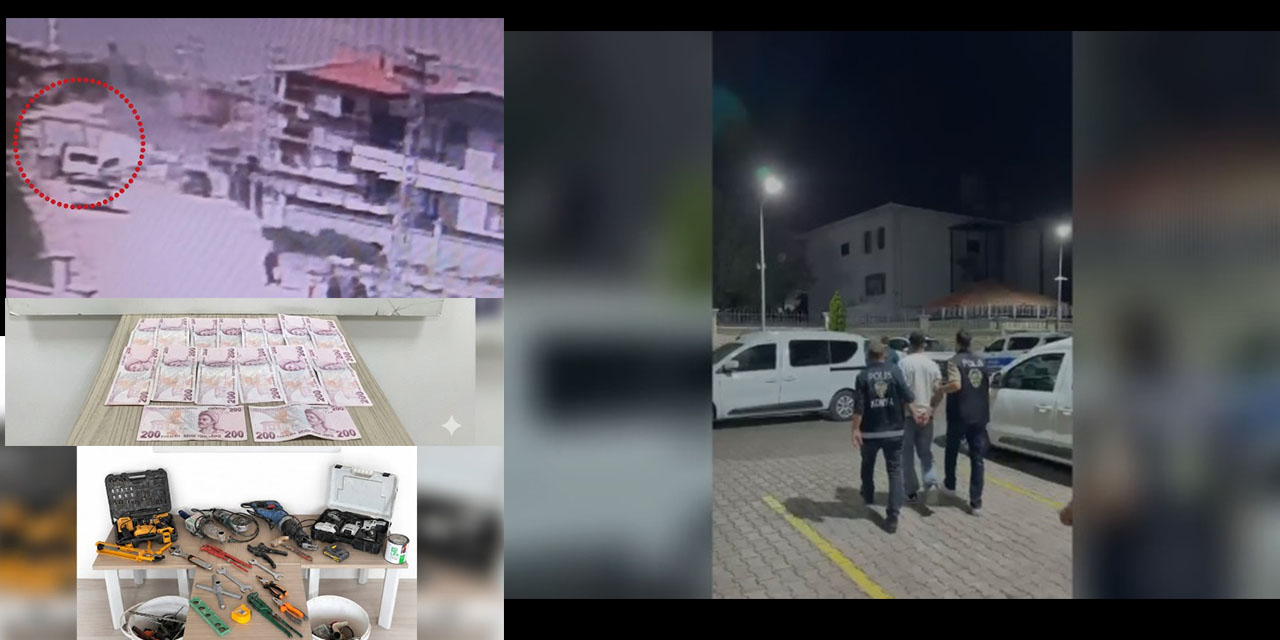 Konya Polisi, Kamera Kayıtlarını Saniye Saniye İzleyerek Hırsızları Yakaladı!