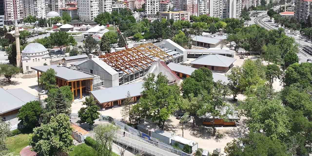 Konya Şehir Kütüphanesi İnşaatında Yüzde 75 Seviyesine Ulaştı