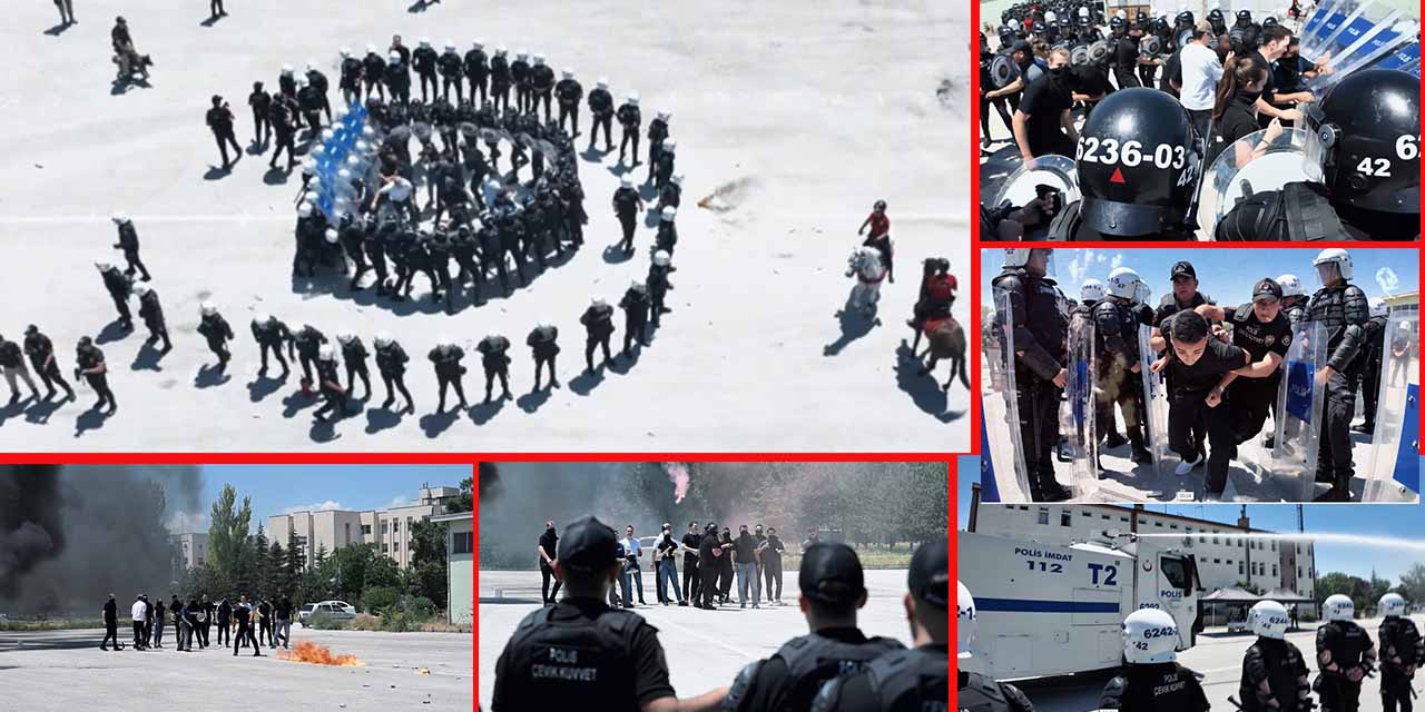 Konya’da Çevik Kuvvet Olası Toplumsal Olaylara Hazırlık Tatbikatı