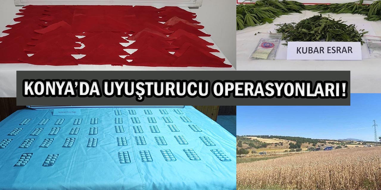 Konya’da Jandarmadan Son Bir Ayda 47 Ayrı Uyuşturucu Operasyonu: 61 Gözaltı