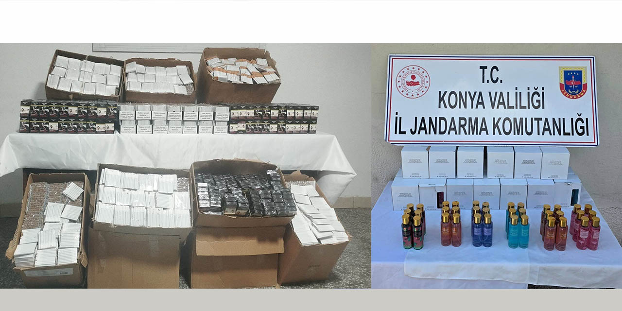 Konya’da Gümrük Kaçağı Parfüm ve İçi Doldurulmuş Makaron Ele Geçirildi
