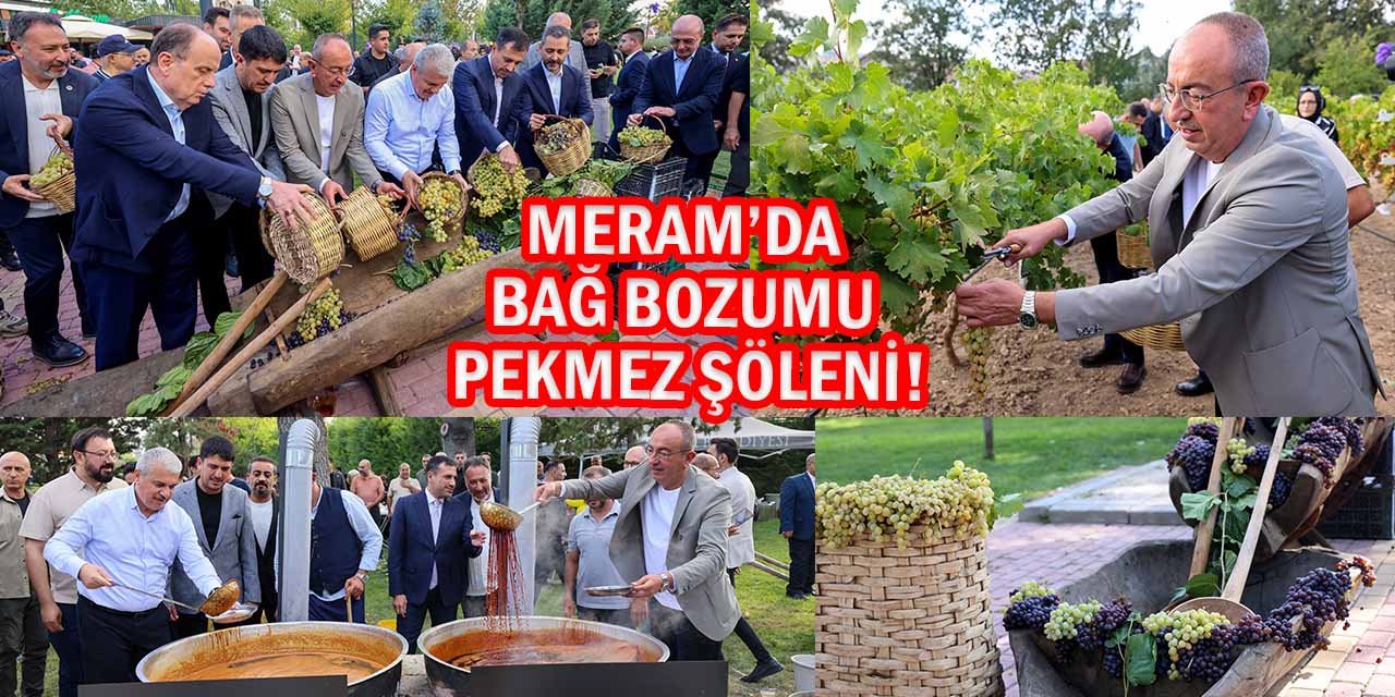 Meram’da Gelenekselleşen Bağ Bozumu ve Pekmez Şöleni Nostalji Yaşattı
