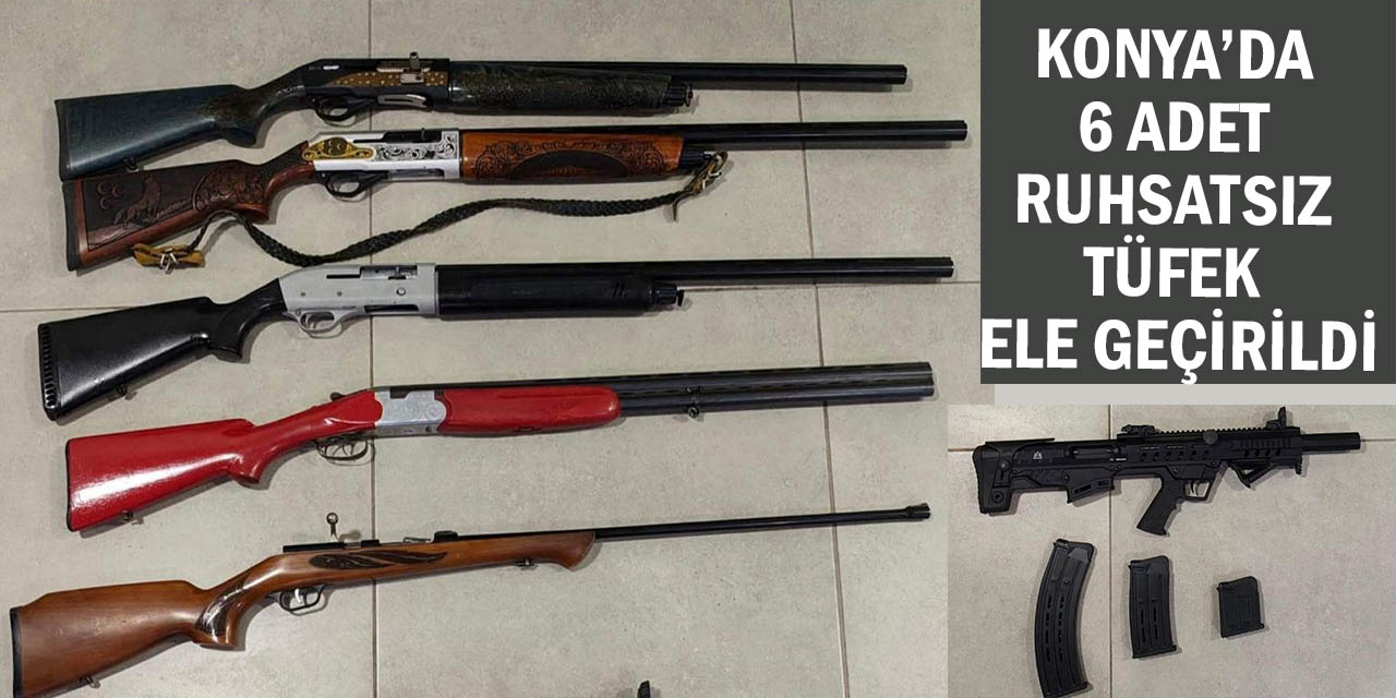 Konya Polisinden Ruhsatsız Tüfek Operasyonu