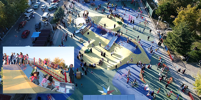 Yeni konseptli çocuk parkı açıldı
