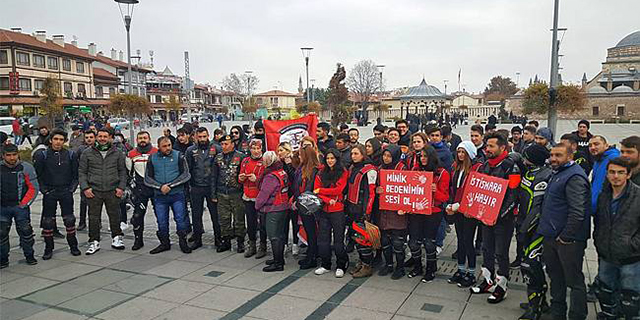 Motosikletçiler, "Kadın Ve Çocuk İstismarına Karşı Dur" Dedi