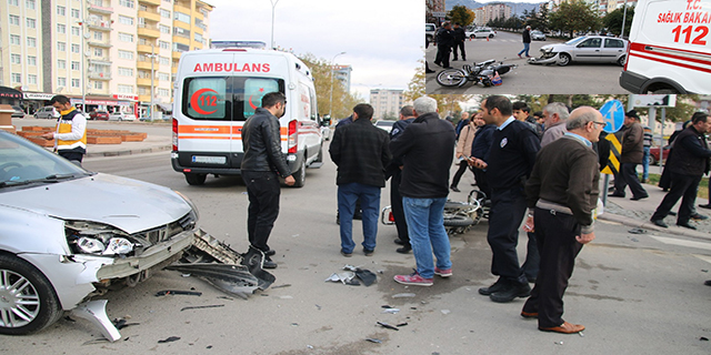 Seydişehir’de otomobil ile motosiklet çarpıştı: 2 yaralı