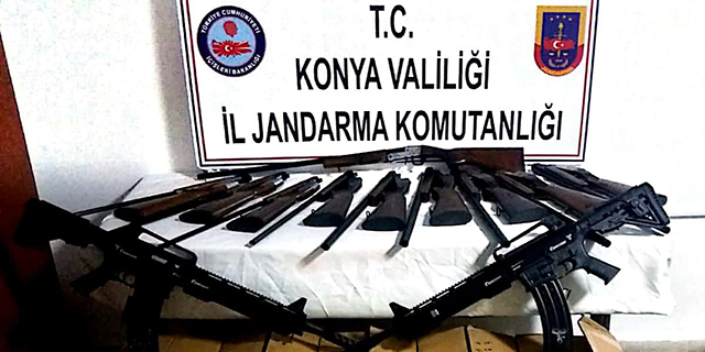 Konya'da 73 Adet Ruhsatsız Kaçak Av Tüfeği Ele Geçirildi