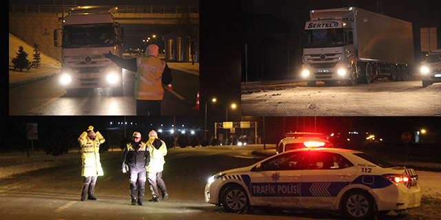 Konya’nın Tüm Şehirlerarası Yolları Tır Ve Kamyonların Geçişine Kapatıldı