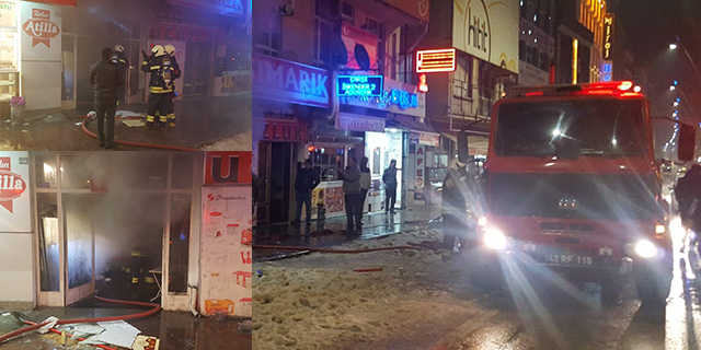 İş Merkezinde Yangın Çıktı, Tatlıcı Tatlılarını Kaçırdı
