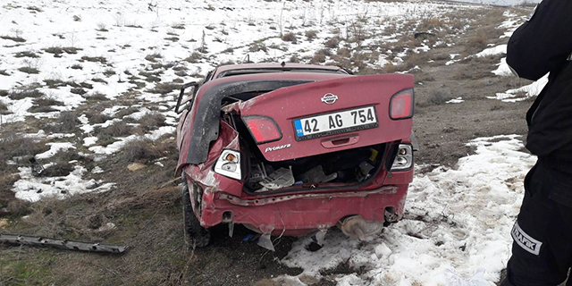 Konya’da Otomobil Takla Attı: 3 Yaralı