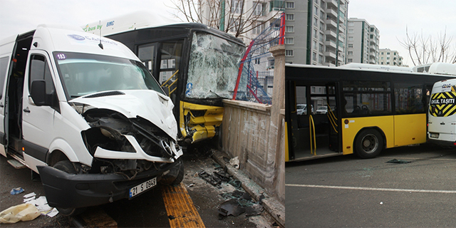 Servis Minibüsü İle Halk Otobüsü Çarpıştı: 2’si Ağır 13 Yaralı