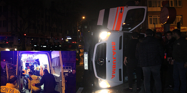 Konya’da Ambulansla Polis Aracı Çarpıştı: 5 Yaralı