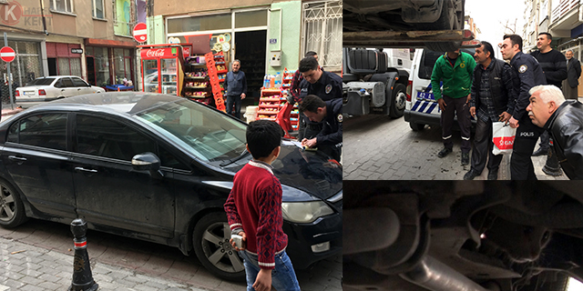 Otomobilin motoruna giren kedi, aracı ele verdi