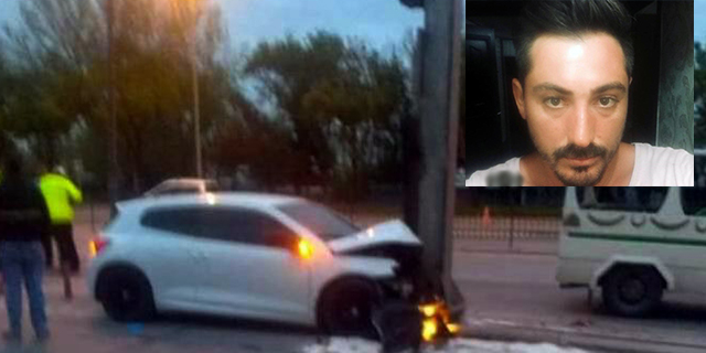 Konya’da kontrolden çıkan otomobil direğe çarptı: 1 ölü