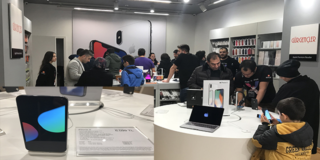 Konya'da gece yarısı İPhone X almak için uzun kuyruk oluşturdular