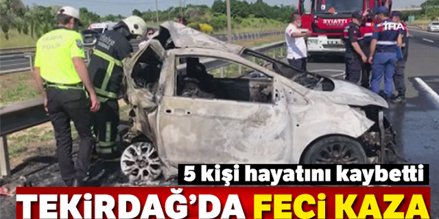 Tekirdağ’da feci kaza: 5 ölü