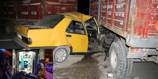 Otomobil traktöre bağlı römorklara çarpı: 2 yaralı