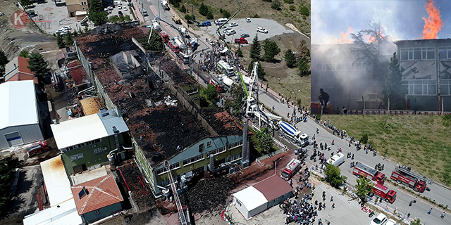 Konya’daki silah fabrikasındaki yangın söndürüldü