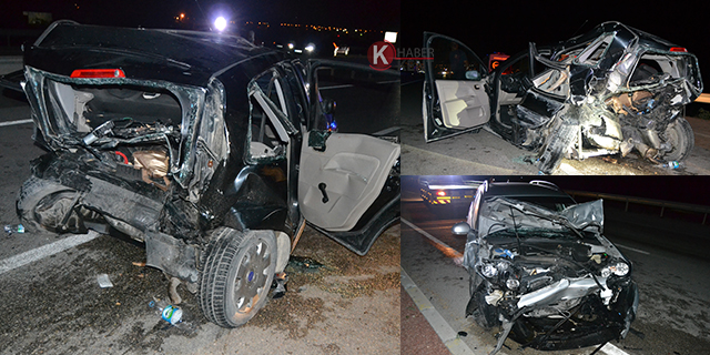 Konya’da otomobil otomobile çarptı: 1'i ağır, 8 yaralı