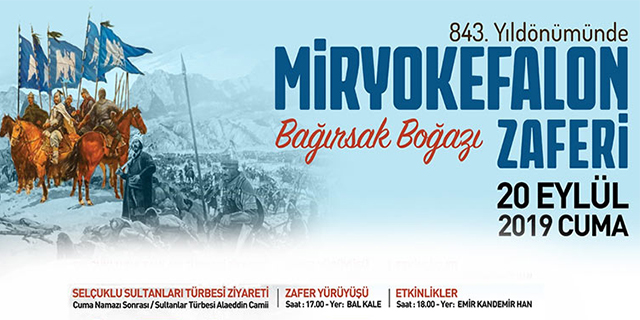 Miryokefalon Zaferi’nin 843. Yıl Dönümü Konya’da kutlanacak