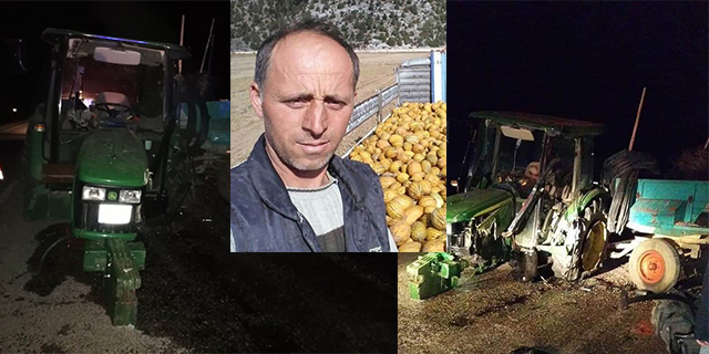 Traktöre çarpıp savrulan kamyon tarladaki çiftçiyi ezdi: 1 ölü, 2 yaralı
