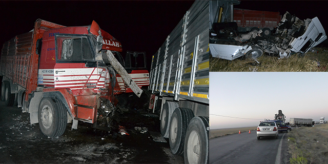 Konya’da kamyonla tır çarpıştı: 1 ölü, 1 yaralı