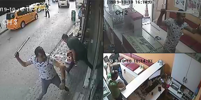 Biber gazlı, demirli, sopalı baskın anı kamerada