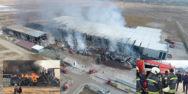Konya’daki fabrika yangını 11 saatlik çalışmayla söndürüldü