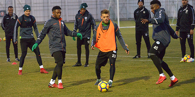Konyaspor, Karabükspor maçı hazırlıklarını sürdürdü