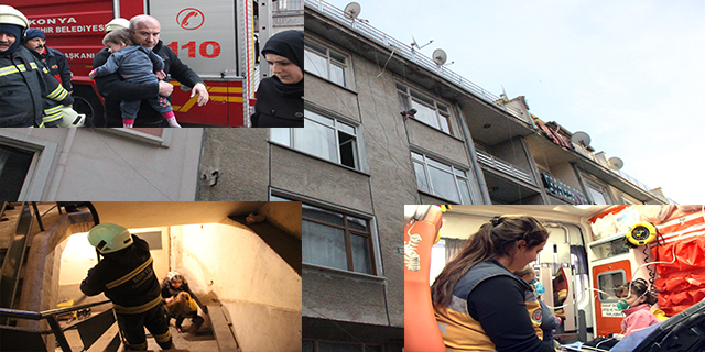 Suriyeli çocukları yanmaktan komşuları kurtardı