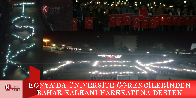 Konya’da üniversite öğrencilerinden Bahar Kalkanı Harekatı’na destek