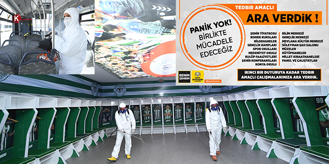 Konya Büyükşehir Belediyesi Dezenfeksiyon Eylem Planı hazırladı