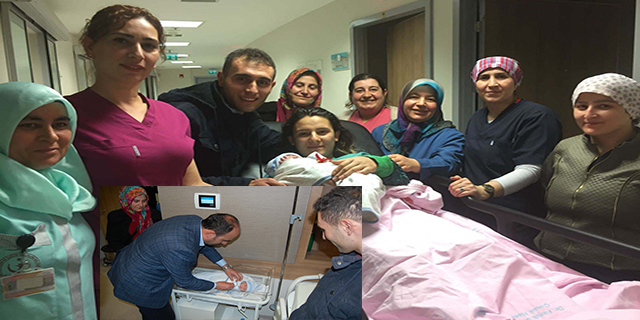 Konya’da yeni yılın ilk bebeği “Bekir” bebek oldu