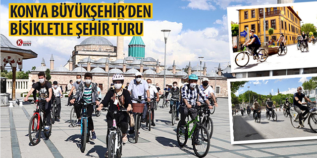Konya Büyükşehir’den bisikletle şehir turu