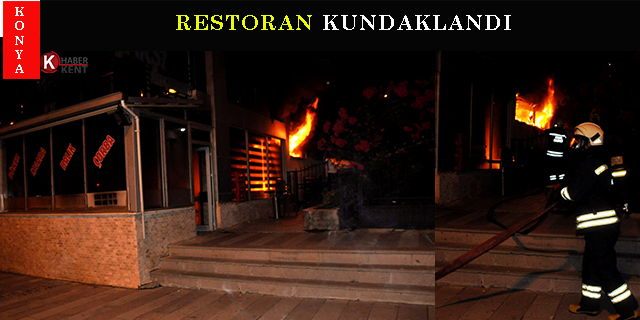 Konya’da restoran kundaklandı, yangını itfaiye söndürdü