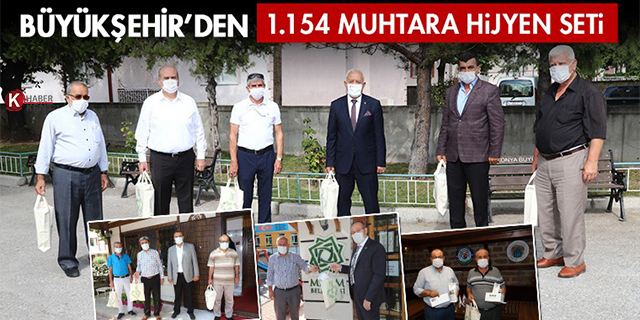 Konya Büyükşehir’den bin 154 muhtara hijyen seti