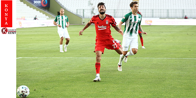 Süper Lig: Konyaspor: 1 - Beşiktaş: 0 (İlk yarı)