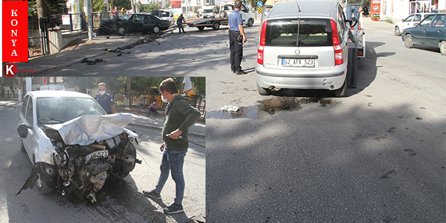 Konya’da otomobiller çarpıştı: 3 yaralı
