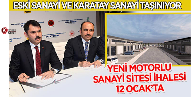 Konya’da yeni Motorlu Sanayi Sitesi ihalesi 12 Ocak’ta
